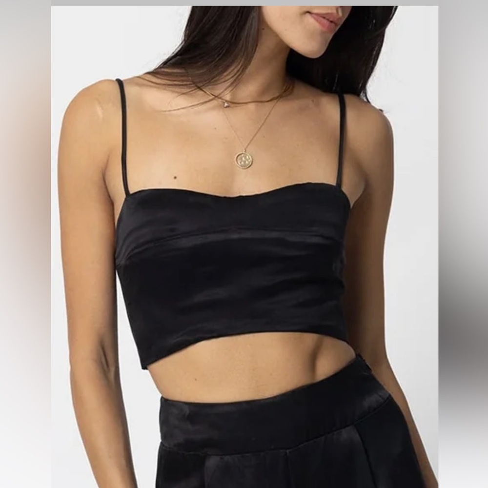 **STILLWATER**. Silk Cami crop Bra top. Never worn